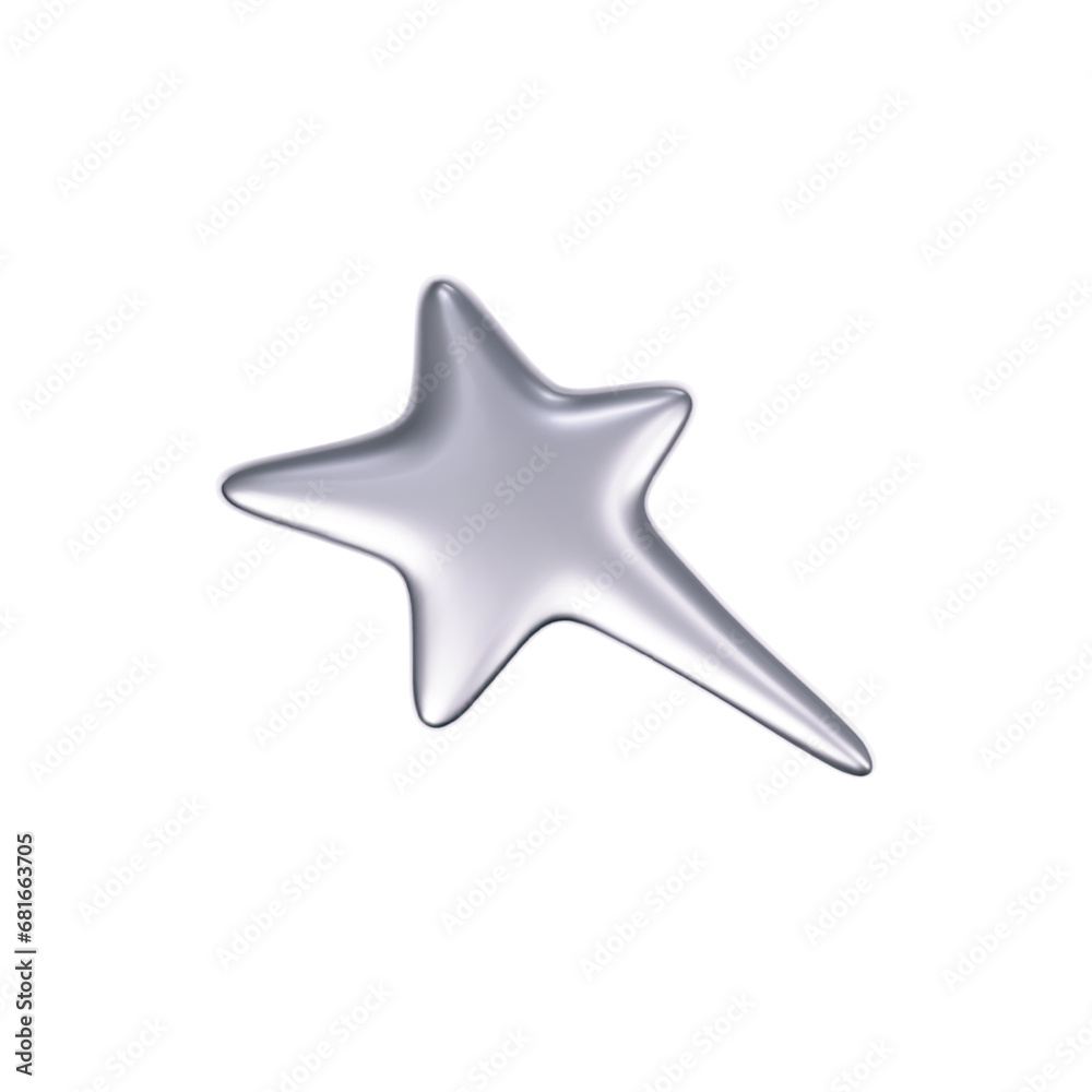 nostalgic Y2K shooting star png