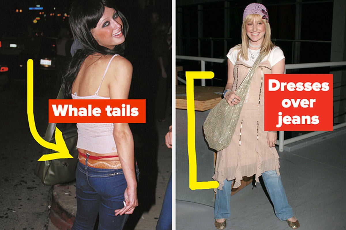 nostalgic Y2K whale tail outfits