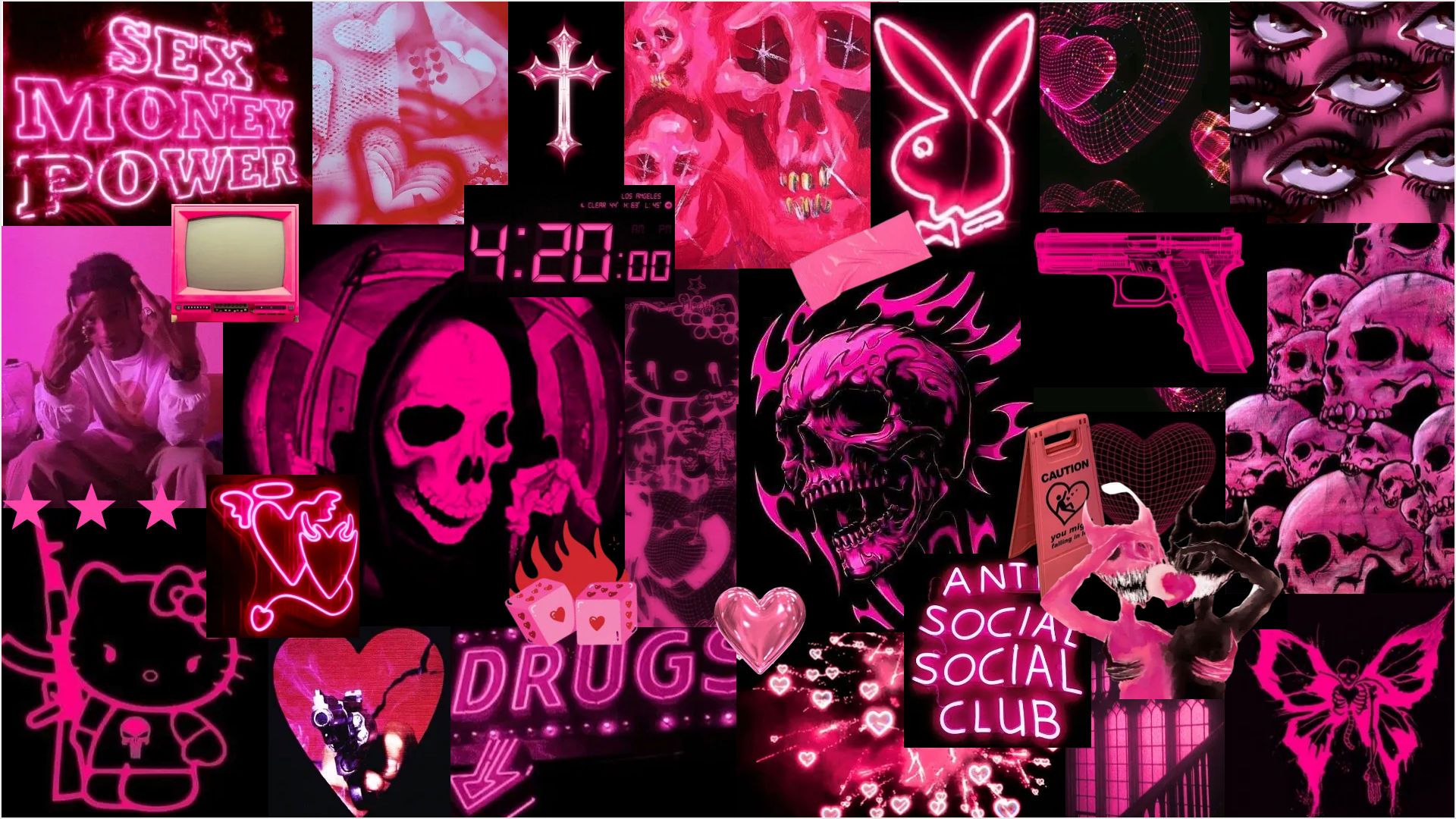 pink and black y2k wallpaper 0076