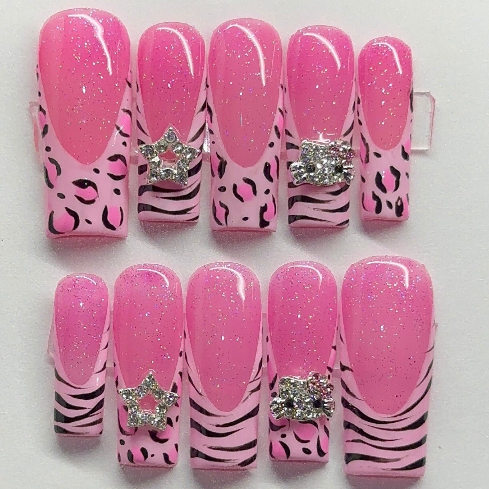 pink Y2K nail designs