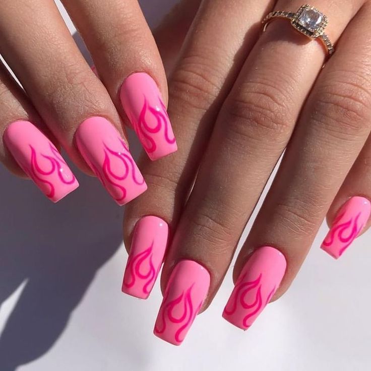 pink y2k nail