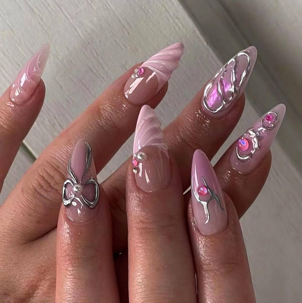 pink y2k nails 0025