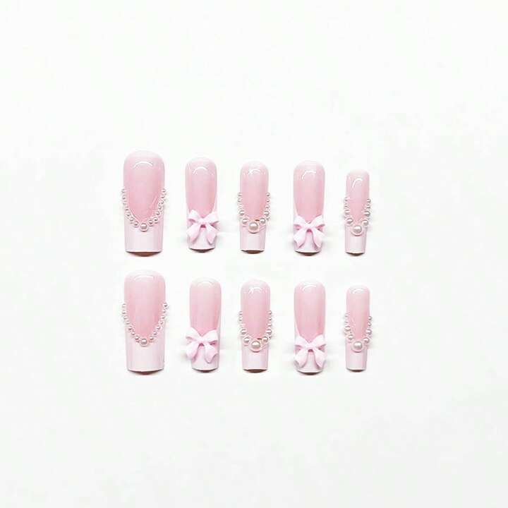 pink y2k nails 0074