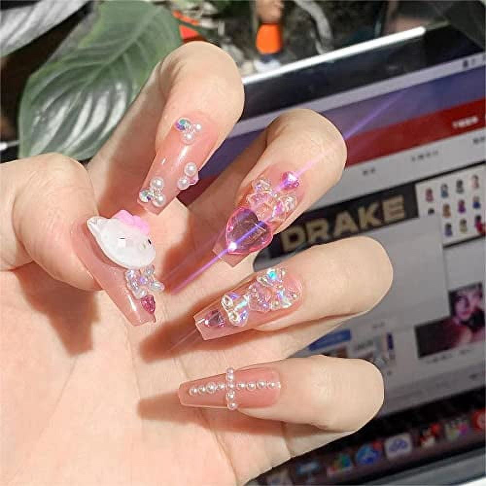 pink y2k nails 0086