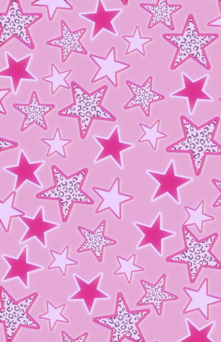 pink Y2K star wallpaper designs