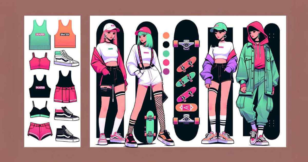 playful y2k skater girl vibes