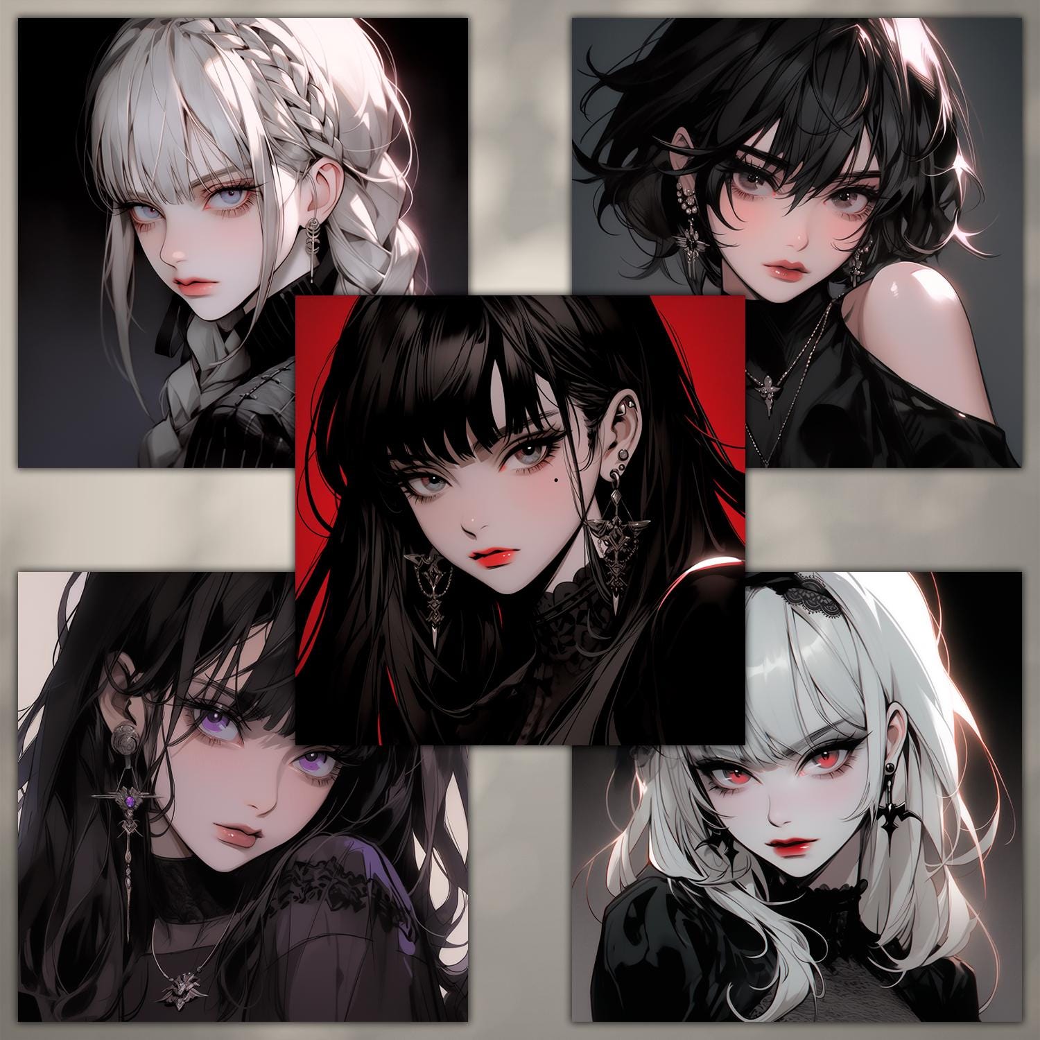 popular Goth y2k anime pfp designs