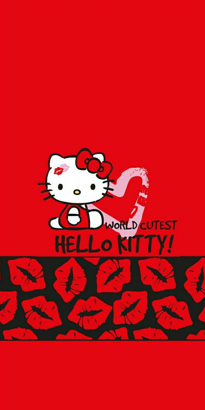 red Hello Kitty wallpaper y2k 0014