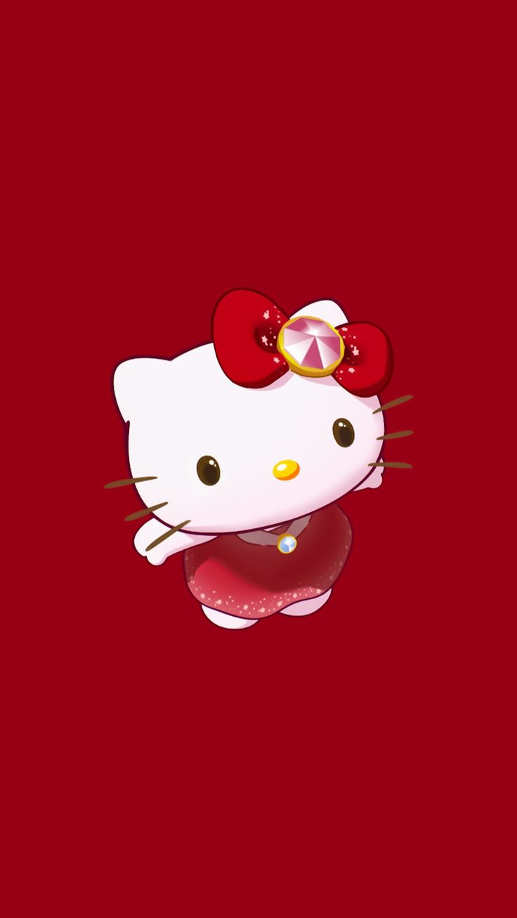 red Hello Kitty wallpaper y2k 0017