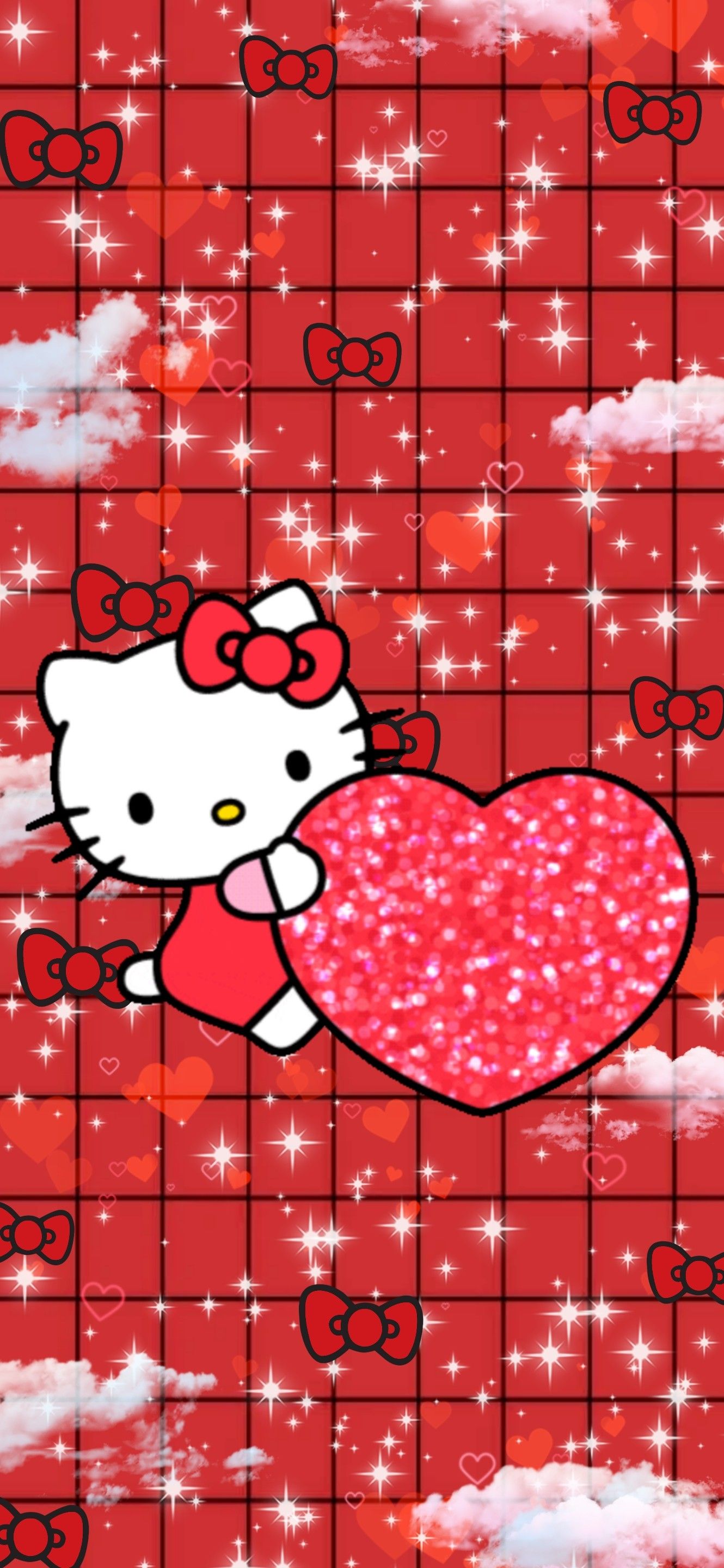 red Hello Kitty wallpaper y2k 0025