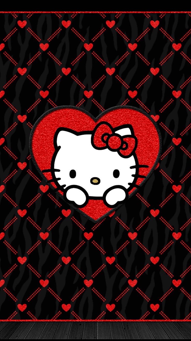 red Hello Kitty wallpaper y2k 0036