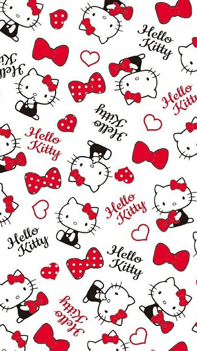 red Hello Kitty wallpaper y2k 0054