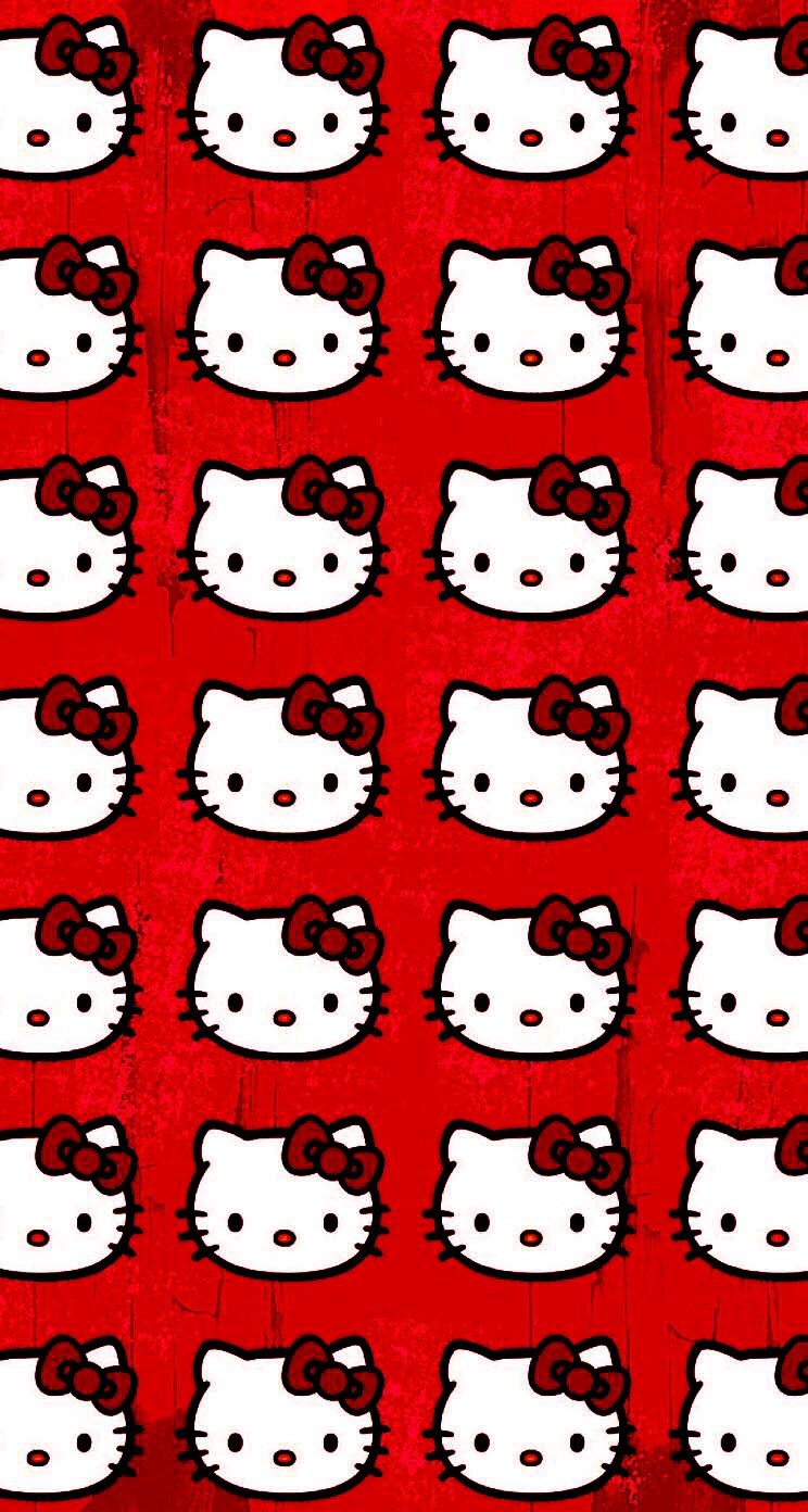 red Hello Kitty wallpaper y2k 0057