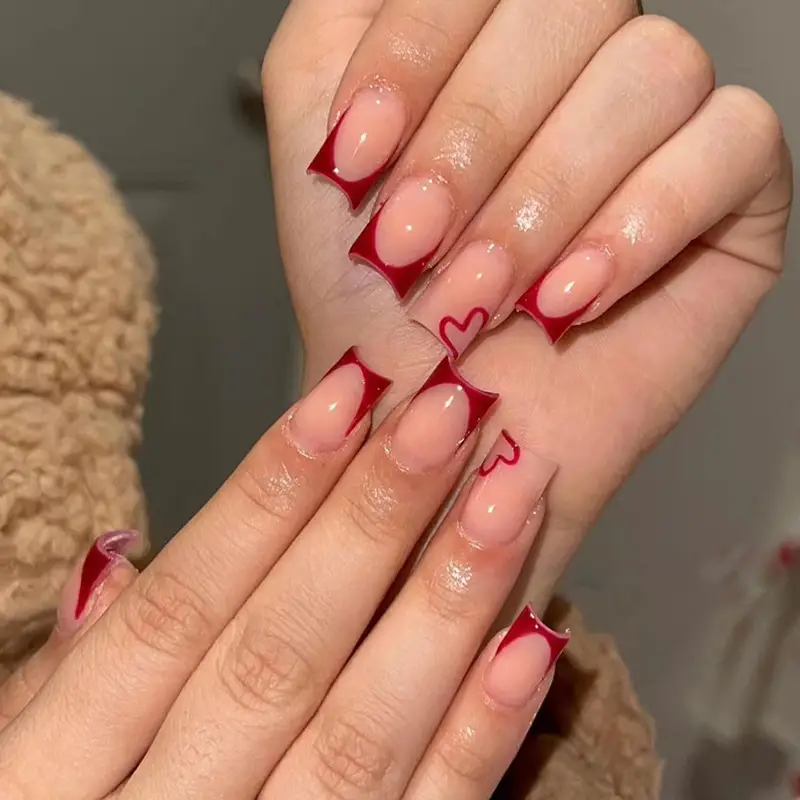 red y2k nails 0043