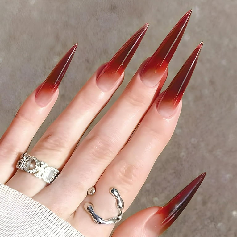 red y2k nails 0091