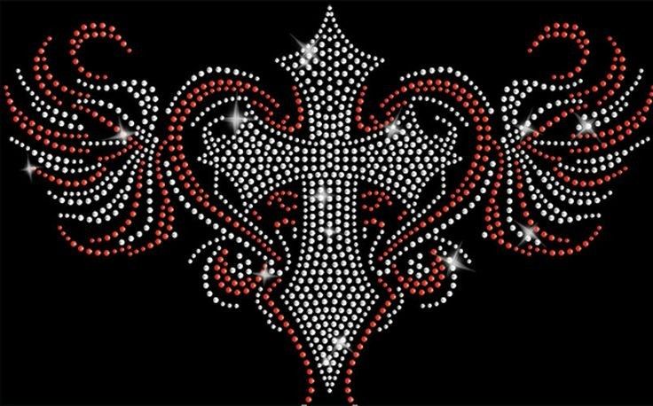 Rhinestone y2k cross wallpaper designs