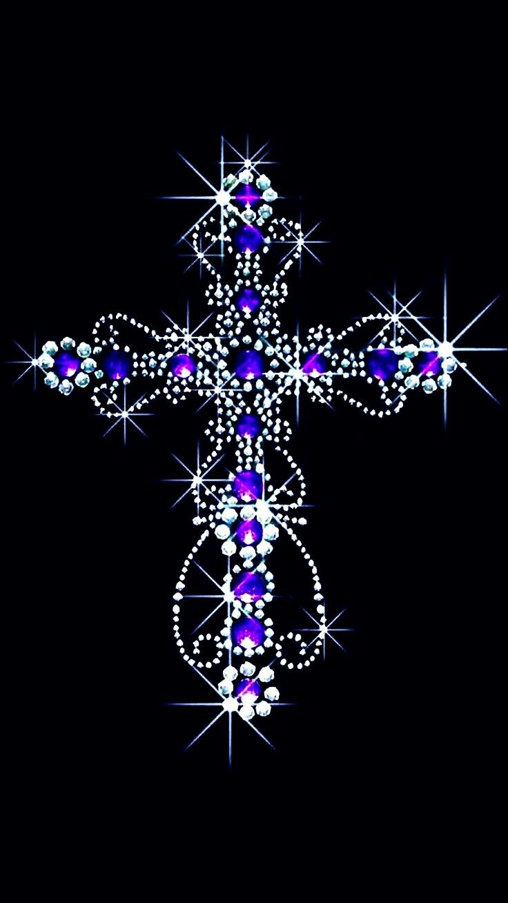 Rhinestone y2k cross wallpaper for retro rooms