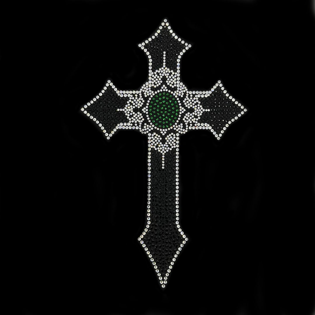 Rhinestone y2k cross wallpaper 0012