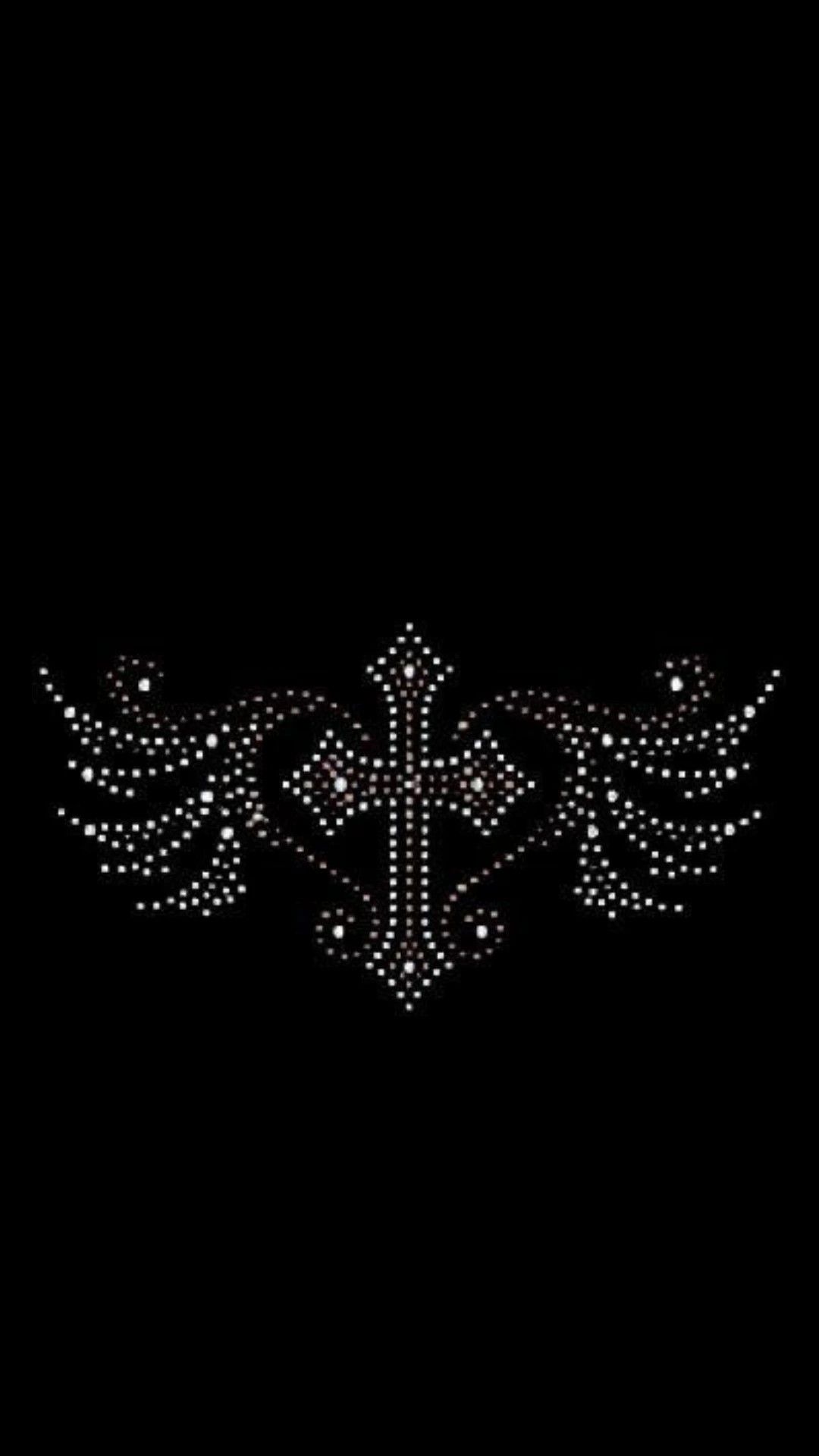 Rhinestone y2k cross wallpaper 0020