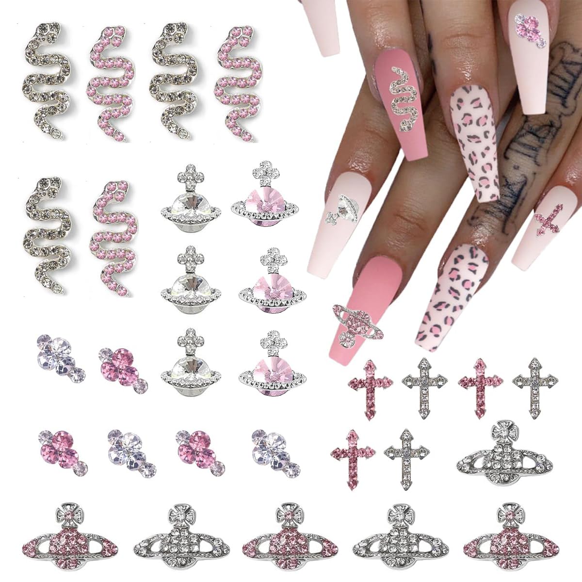 Rhinestone y2k cross wallpaper 0029