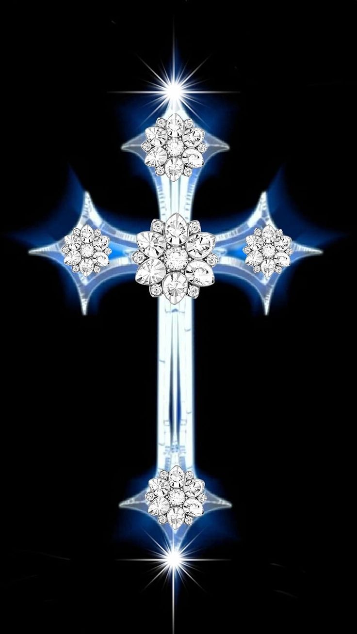 Rhinestone y2k cross wallpaper 0050