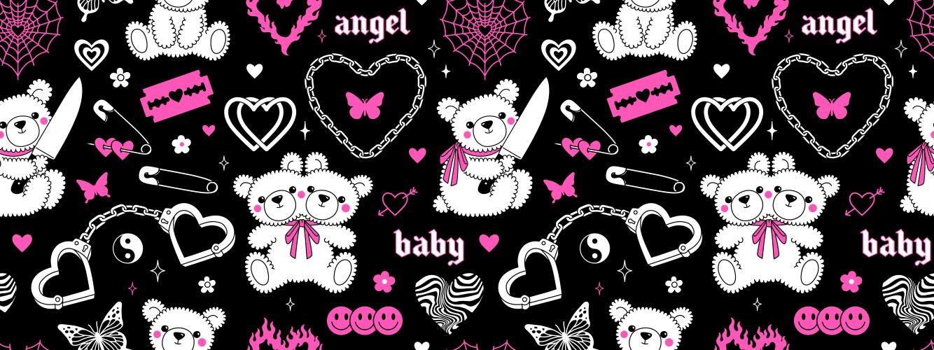 trendy pink and black Y2K wallpaper inspiration