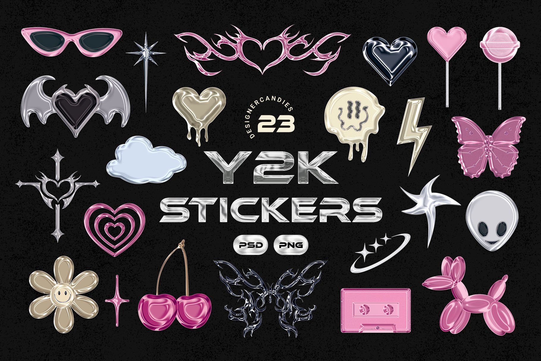 trendy Y2K clipart inspirations.