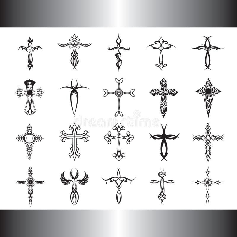 trendy y2k cross tattoos