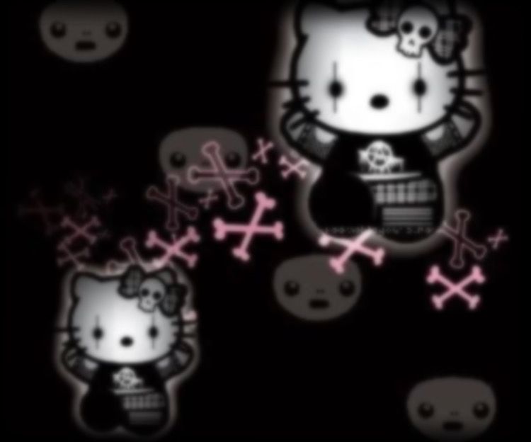 vibrant grunge Hello Kitty y2k visuals