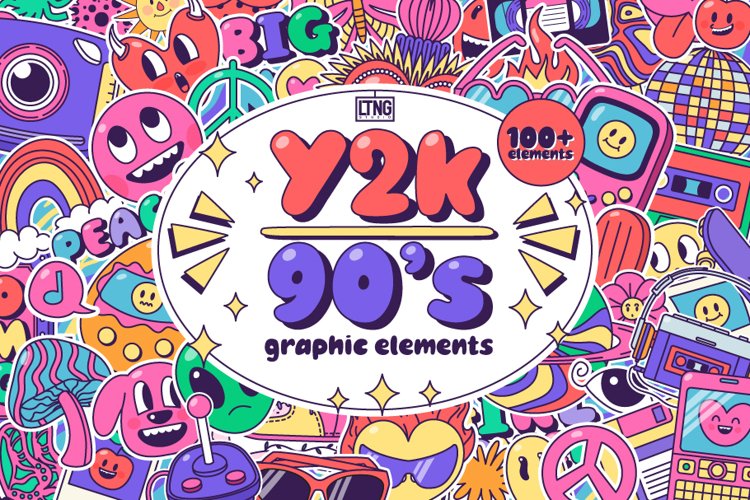 vibrant Y2K digital aesthetics