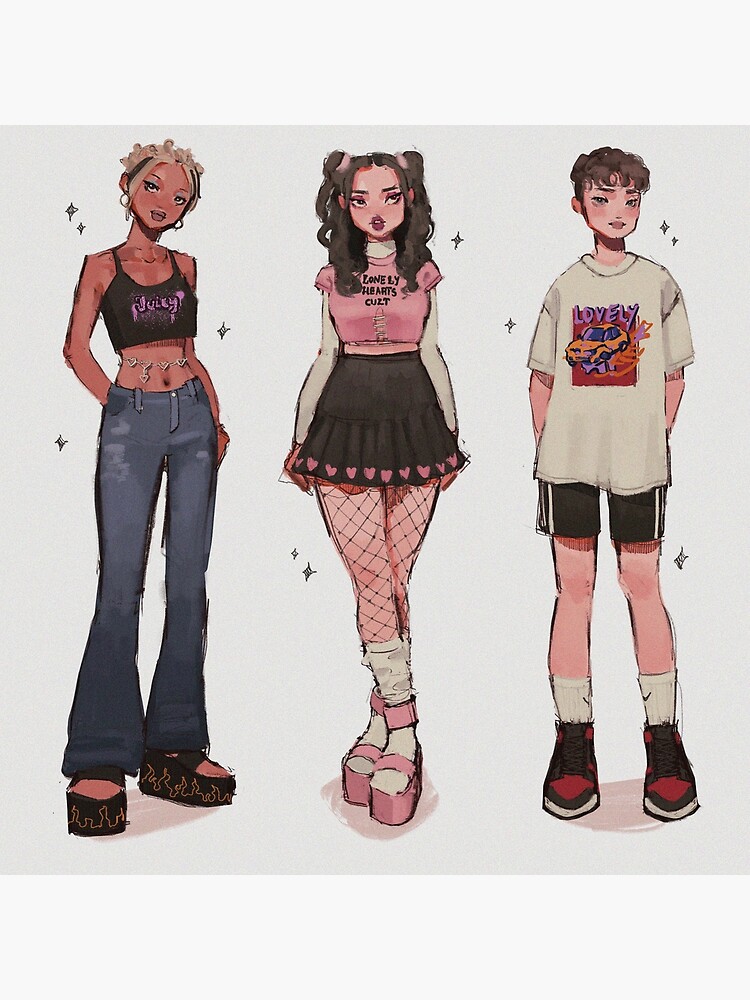 vibrant Y2K girl pizza designs