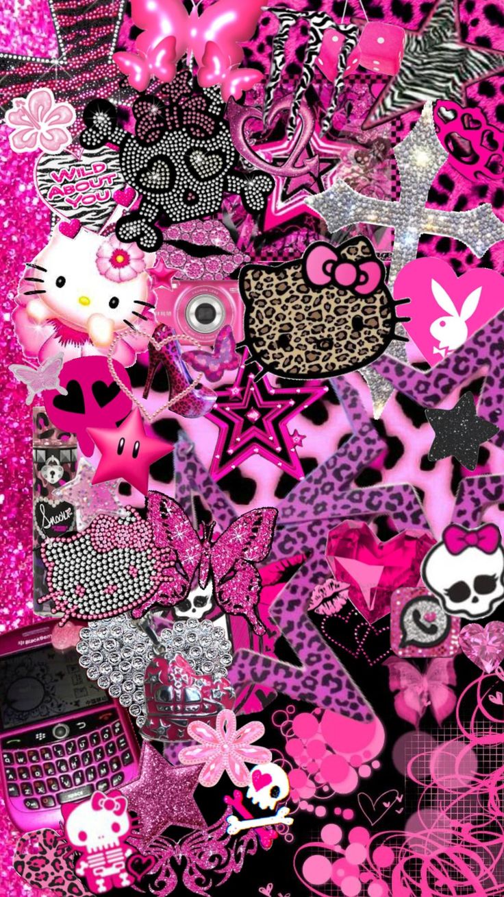 vibrant y2k junk wallpaper patterns