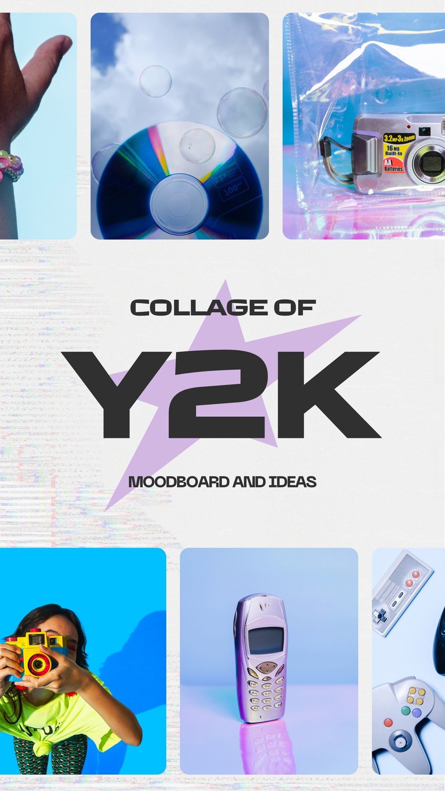 vibrant Y2K moodboard themes