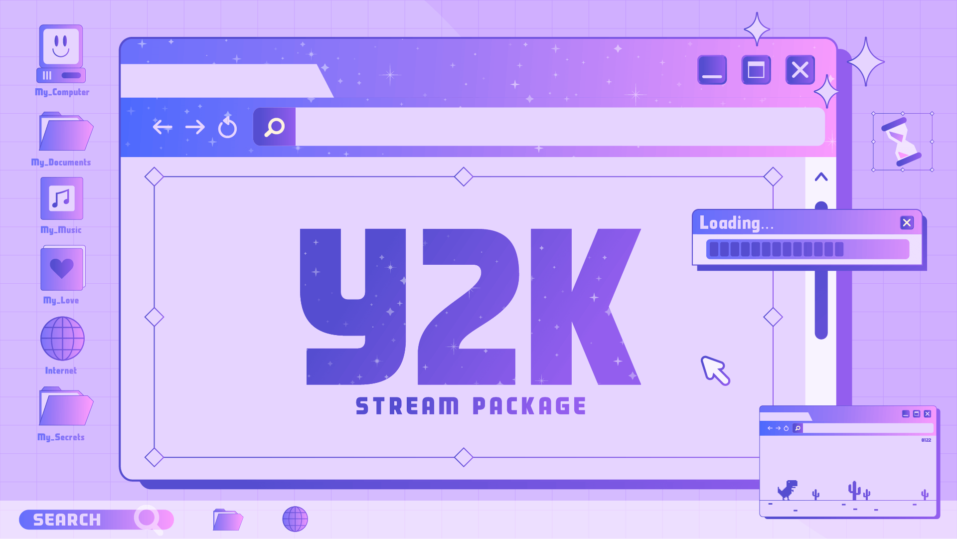 vibrant y2k overlay elements