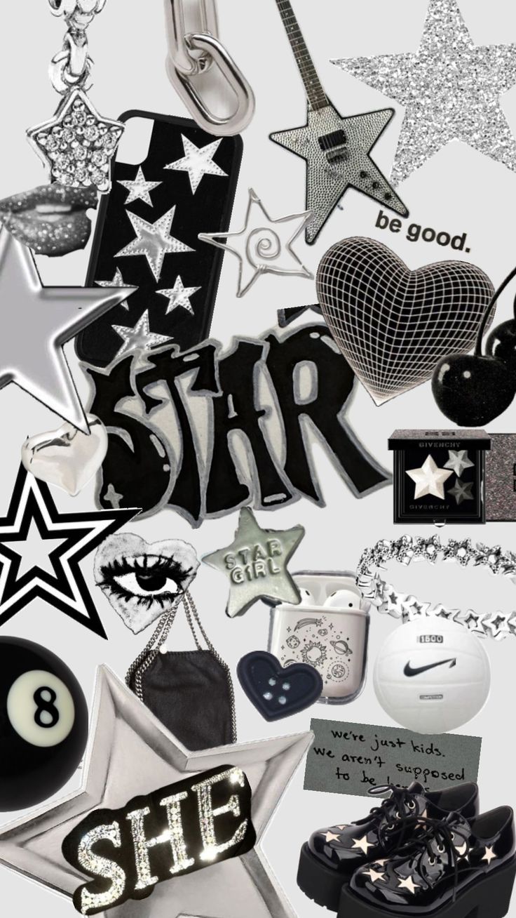 vintage y2k black and white wallpaper designs