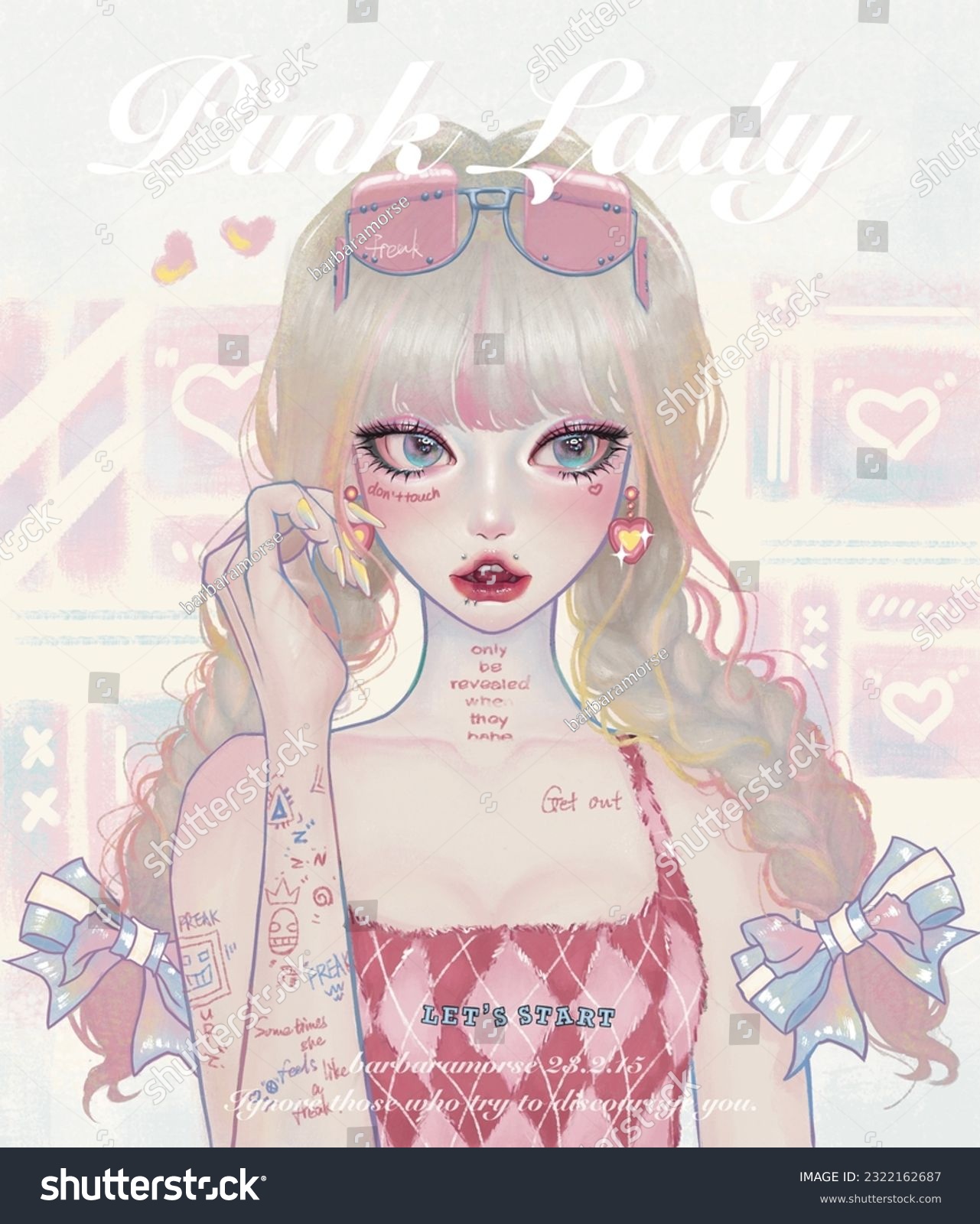 whimsical y2k girl art styles