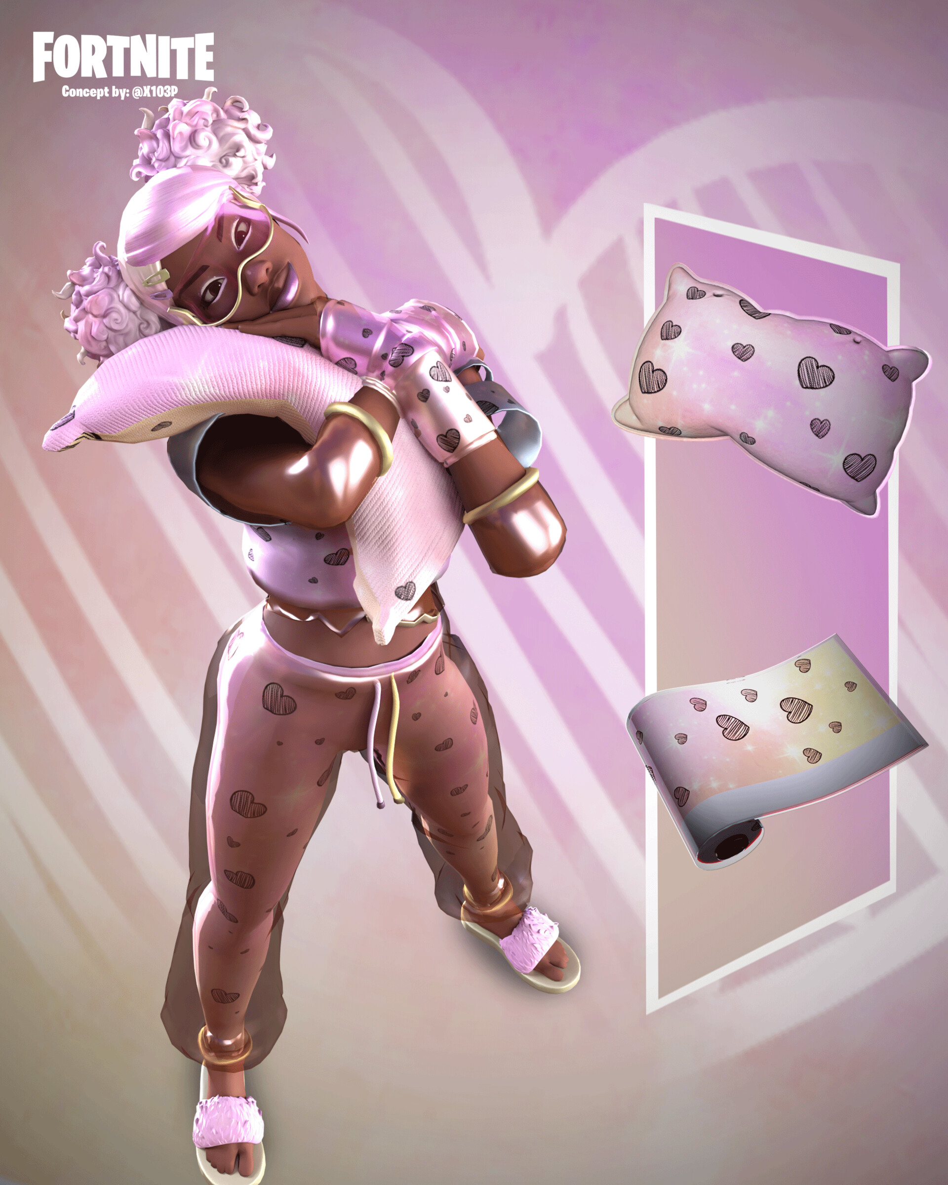 Y2K aesthetic in Fortnite characters