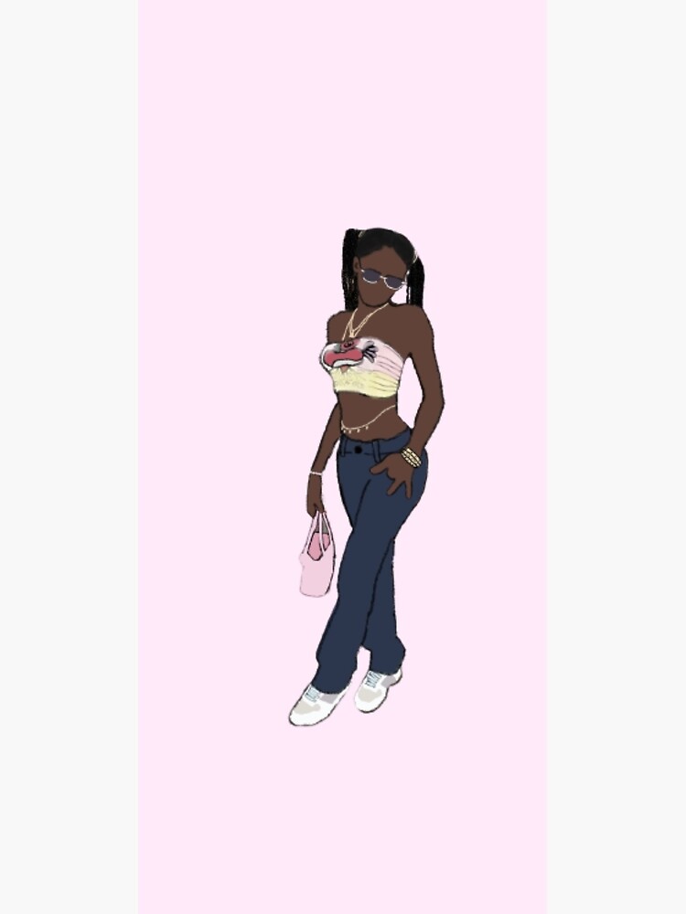 y2k black girl digital art