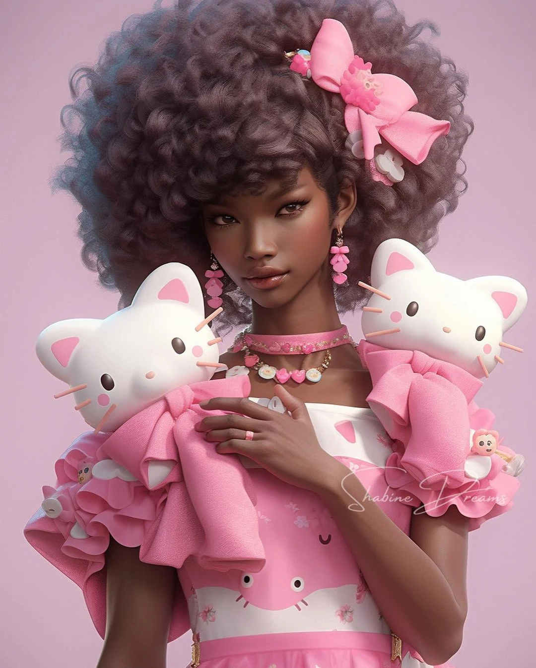 y2k black girl Hello Kitty pfp 0019