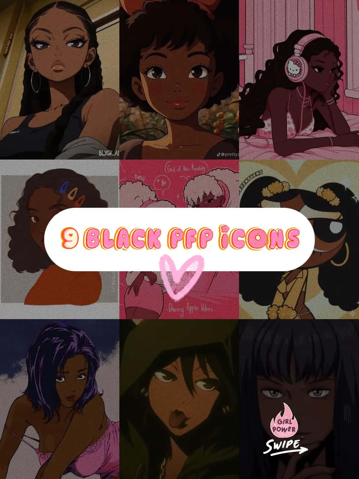 y2k black girl Hello Kitty pfp 0052