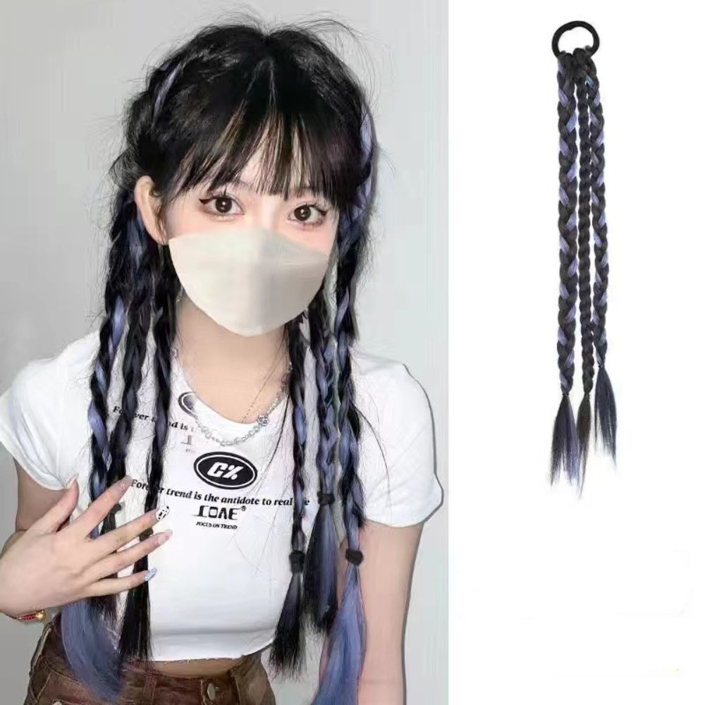 Y2K braided hair accessories.