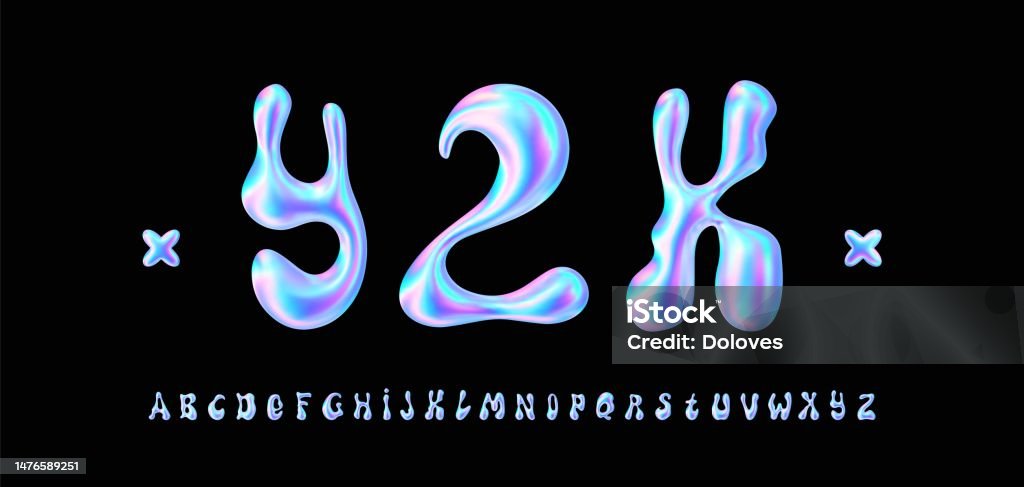 y2k bubble font for branding