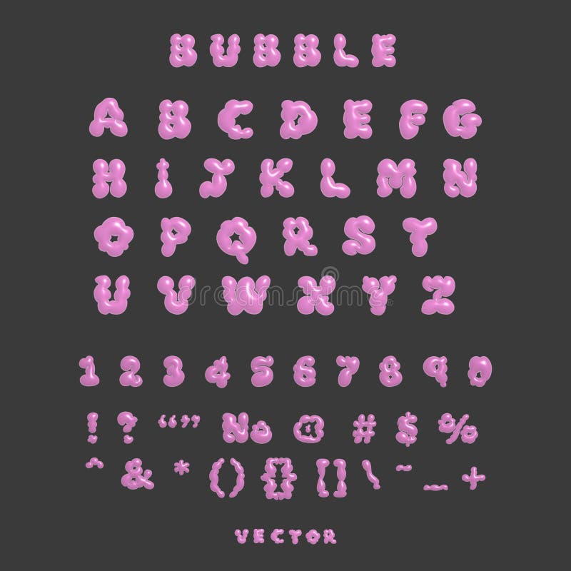 y2k bubble font 0031