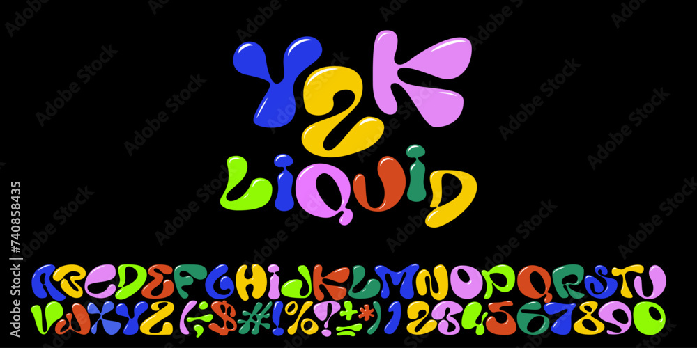 y2k bubble font 0039