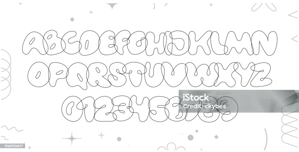 y2k bubble font 0040