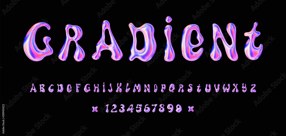 y2k bubble font 0043