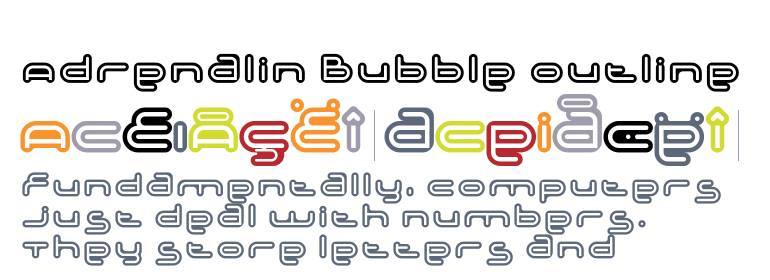 y2k bubble font 0051