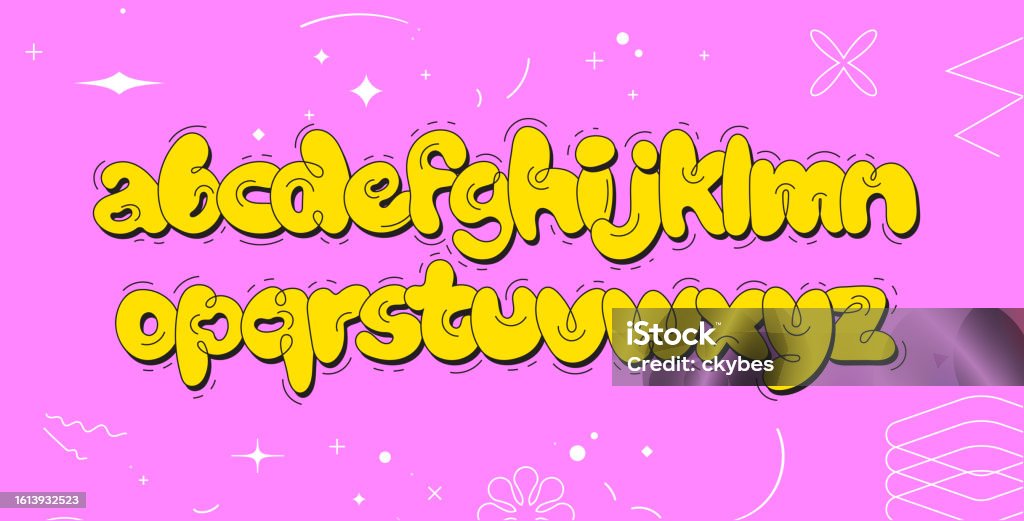 y2k bubble font 0058