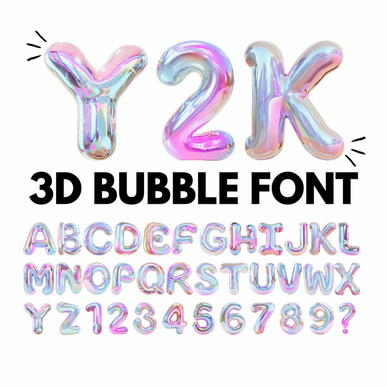 y2k bubble font 0059