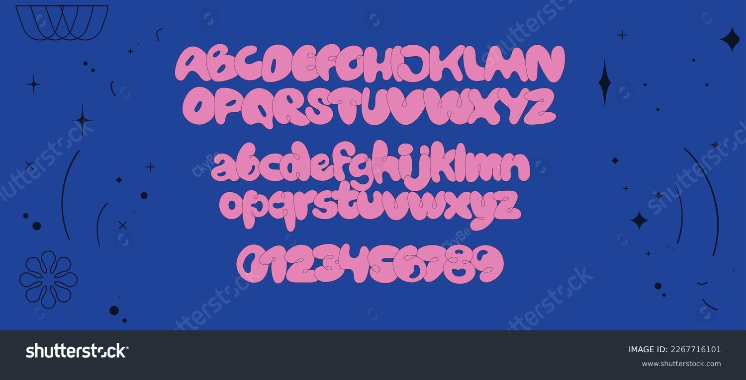 y2k bubble font 0081